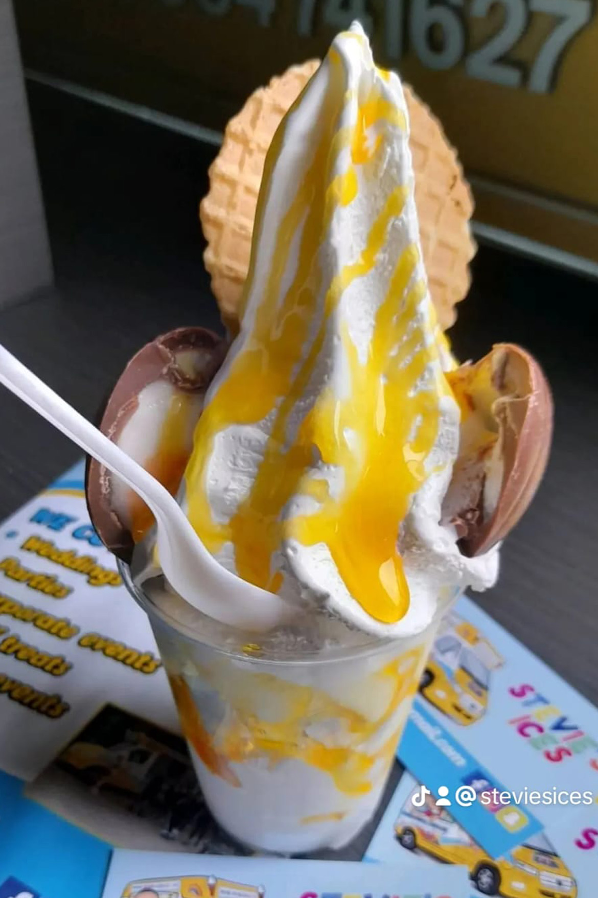 Cream Egg sundae by Stevies Ices